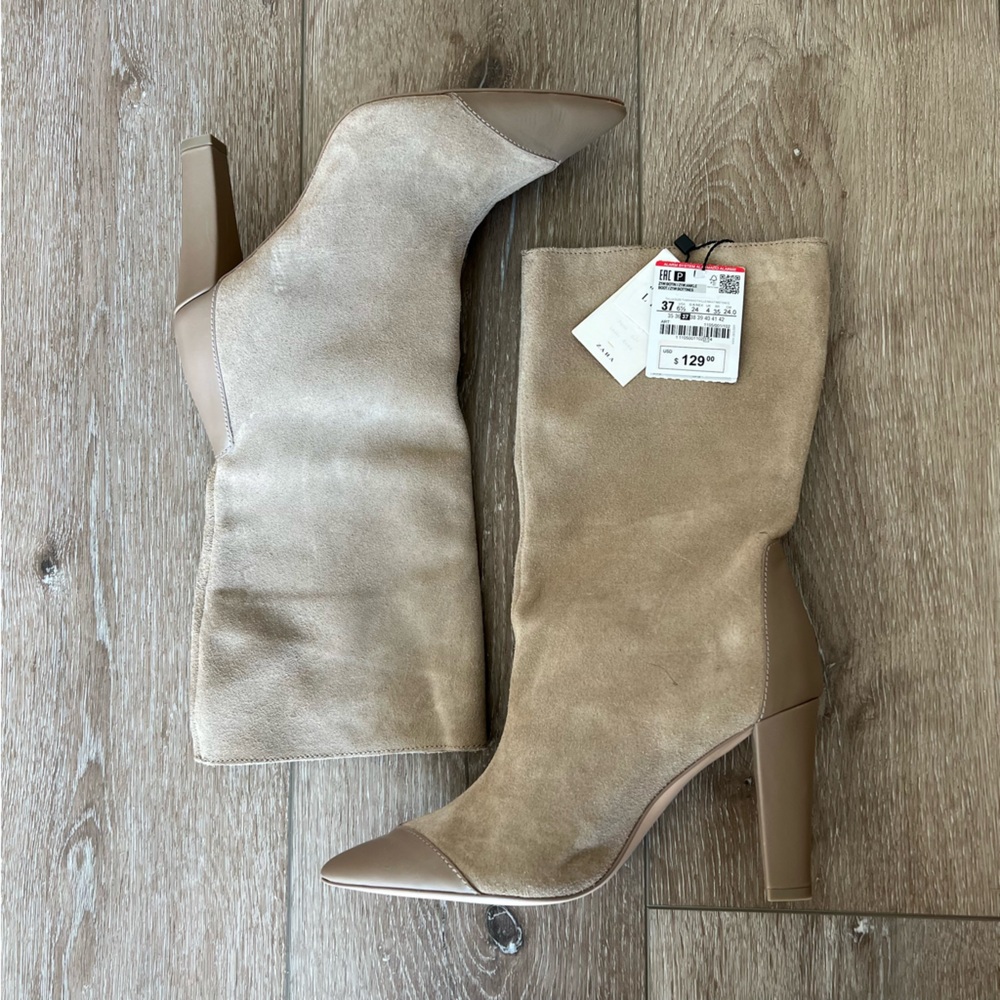 Zara suede booties Sz. 37